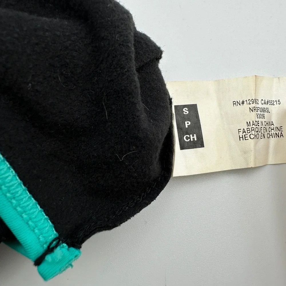 Nike Running Gloves Sz Small Black Teal Just Do It Reflective Fleece Lined Light